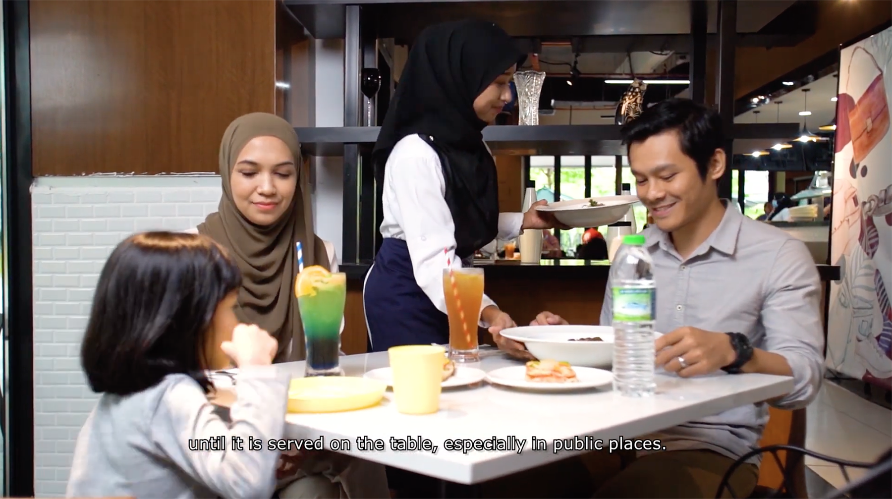 Family Of Three At A Restaurant For Bahagian Keselamatan & Kualiti Makanan - KKM: From Farm To Table By Visio Asia